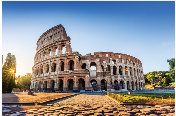 Rome, Italy. The Colosseum at sunrise.