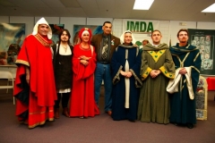 Photo of Wilmington Mayor James Baker greets an Italian delegation dressed in Medieval costumes