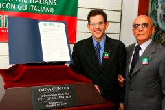 Photo of Founding Commission Chairman Ciro Poppiti with the Hon. Donato Cufari, President of UNCEM Campania