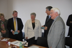 Photo of former Governor Ruth Ann Minner, Commissioner Joe DiPinto and Senator Harris McDowell